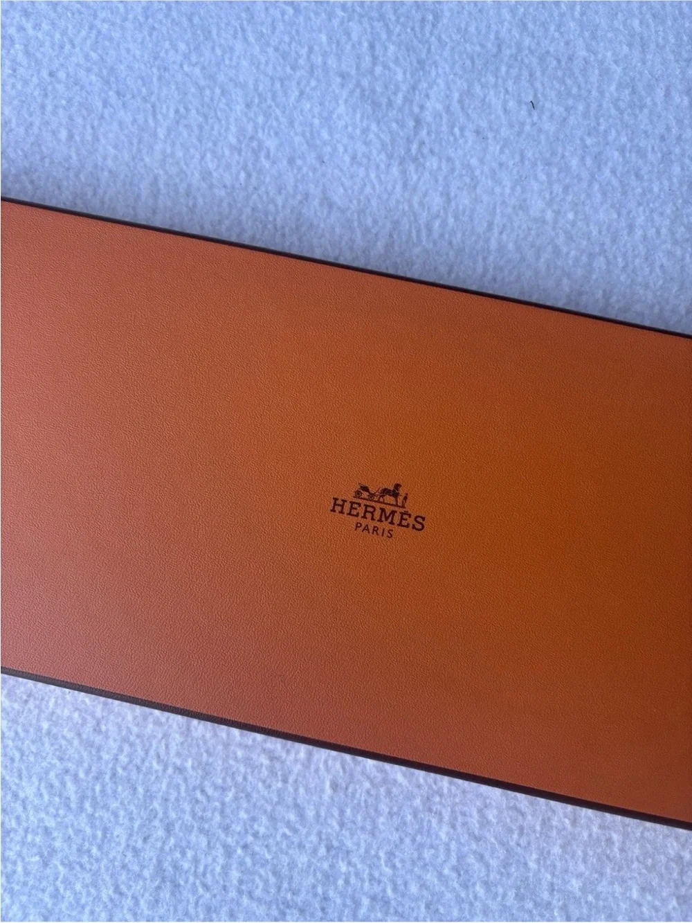 Hermes rectangular orange presentation box